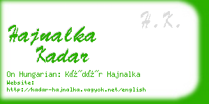 hajnalka kadar business card